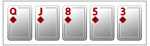 Флеш - покерная комбинация, 5 карт одной масти
